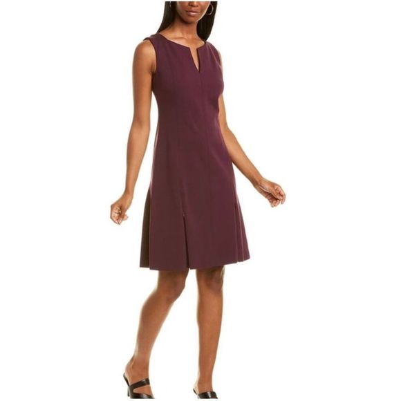 Carlisle New York sleeveless purple a line dress with zippers on pleats of hemli - Picture 1 of 12